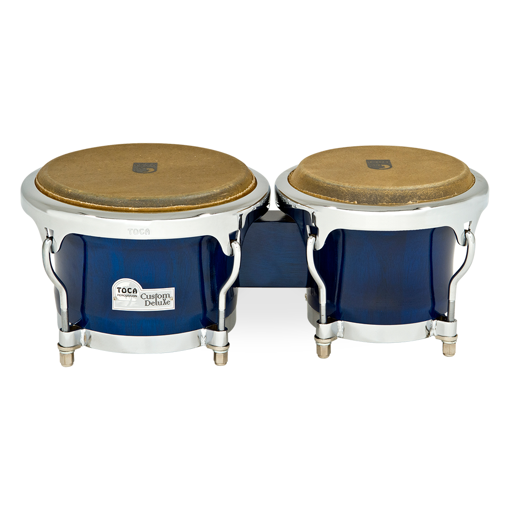 Custom Deluxe Wood Bongos - Blue Wood – TOCA Percussion Custom Deluxe Wood Bongos - Blue Wood – TOCA Percussion