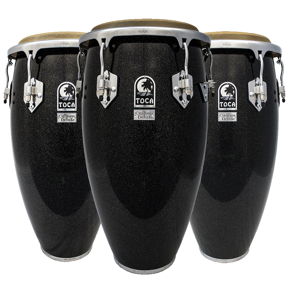 Custom Deluxe Wood Congas - Black Sparkle – TOCA Percussion Custom Deluxe Wood Congas - Black Sparkle – TOCA Percussion
