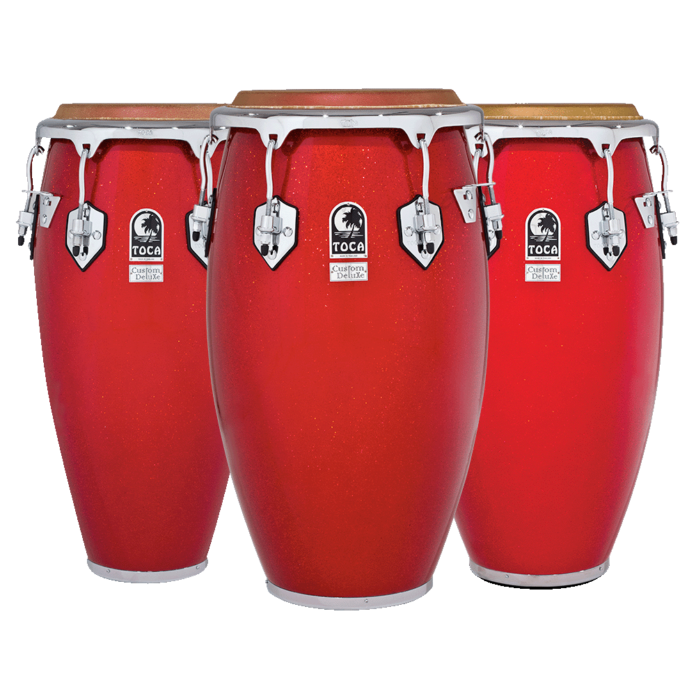 Custom Deluxe Fiberglass Congas - Red Sparkle – TOCA Percussion Custom Deluxe Fiberglass Congas - Red Sparkle – TOCA Percussion