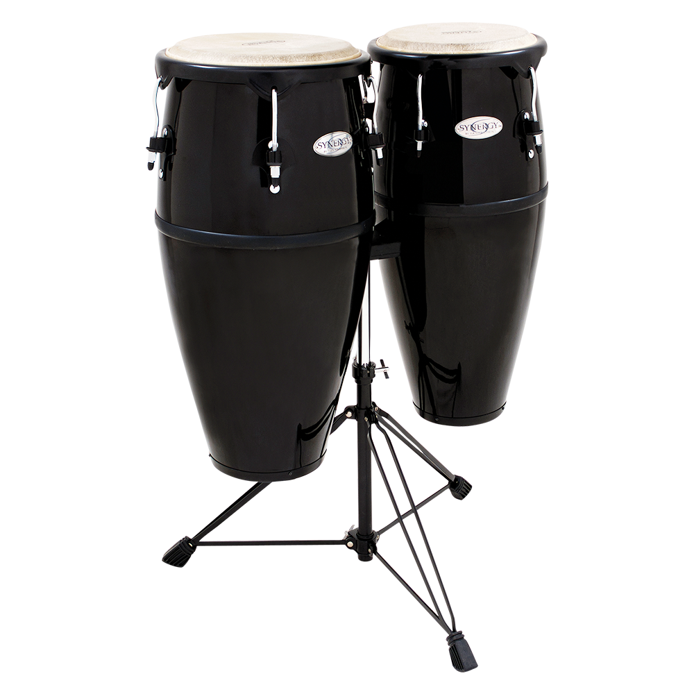 Conga Meval Synergy Series Fiberglass Conga Set with Stand - Black – TOCA Percussion