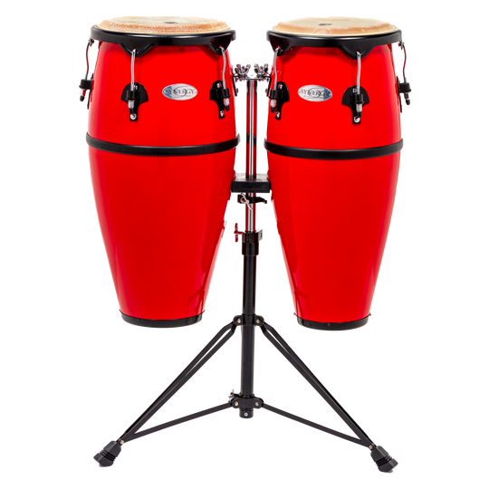 TOCA SYNERGY パーカッション Synergy Series Fiberglass Conga Set with Stand - Red – TOCA Percussion