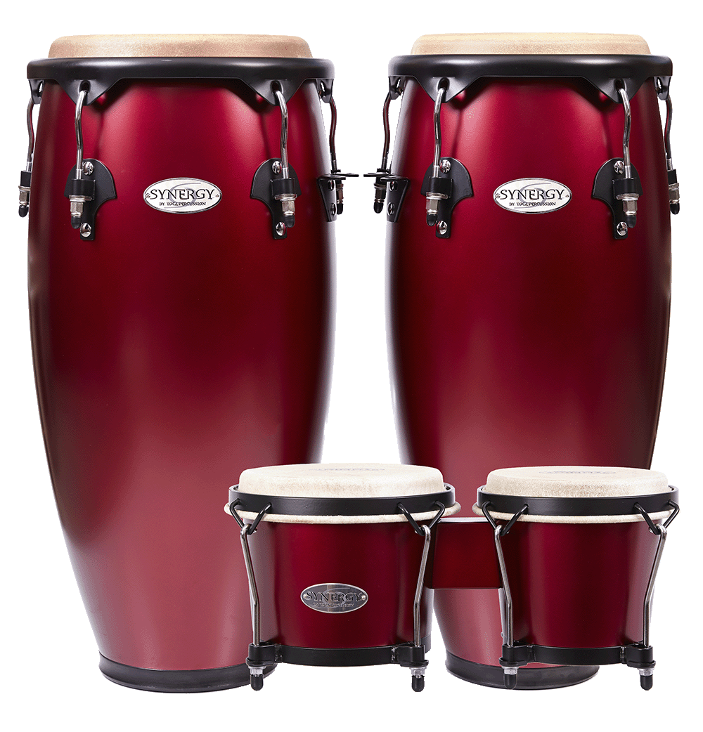 Synergy Series Wood Conga Set with Stand - New Finishes