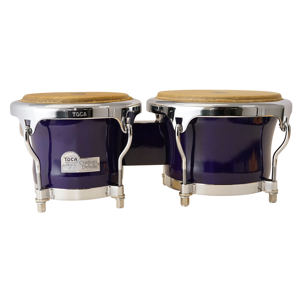 Custom Deluxe Wood Bongos - Transparent Purple – TOCA Percussion Custom Deluxe Wood Bongos - Transparent Purple – TOCA Percussion