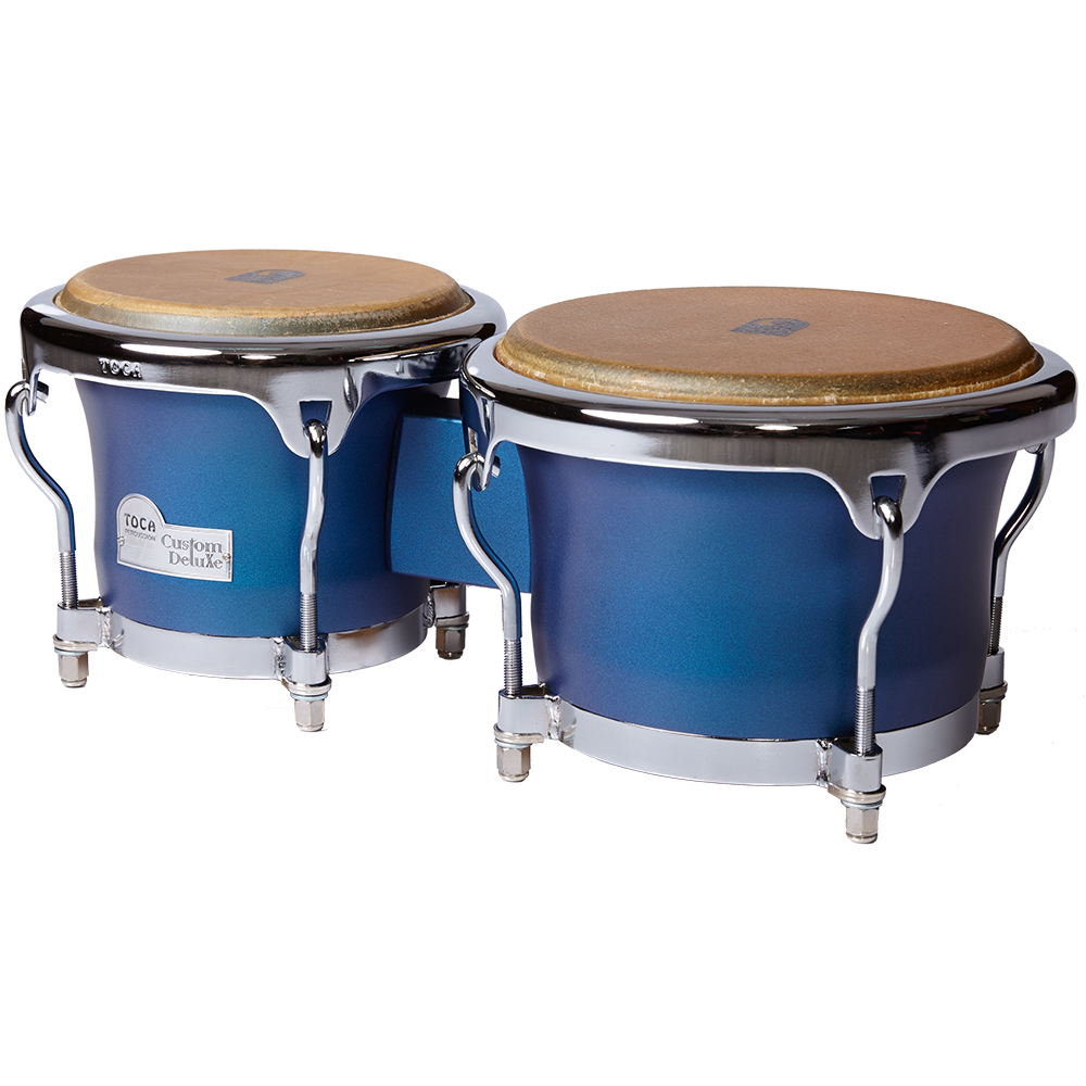 Custom Deluxe Wood Bongos - Matte Blue – TOCA Percussion