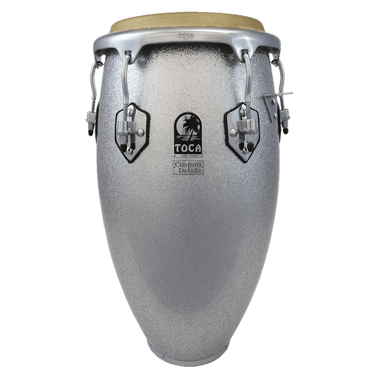 Custom Deluxe Fiberglass Congas - Silver Sparkle – TOCA Percussion