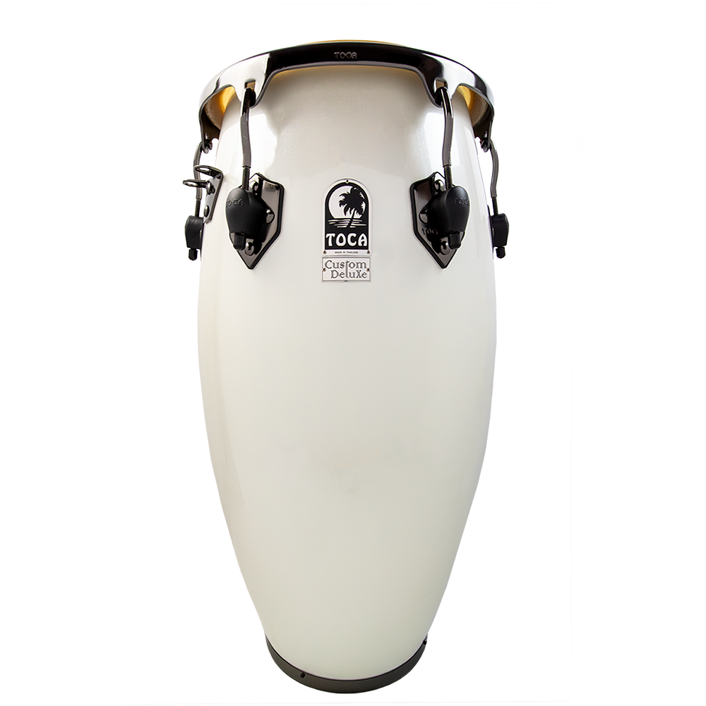 Custom Deluxe Fiberglass Congas - Margarita Blanca