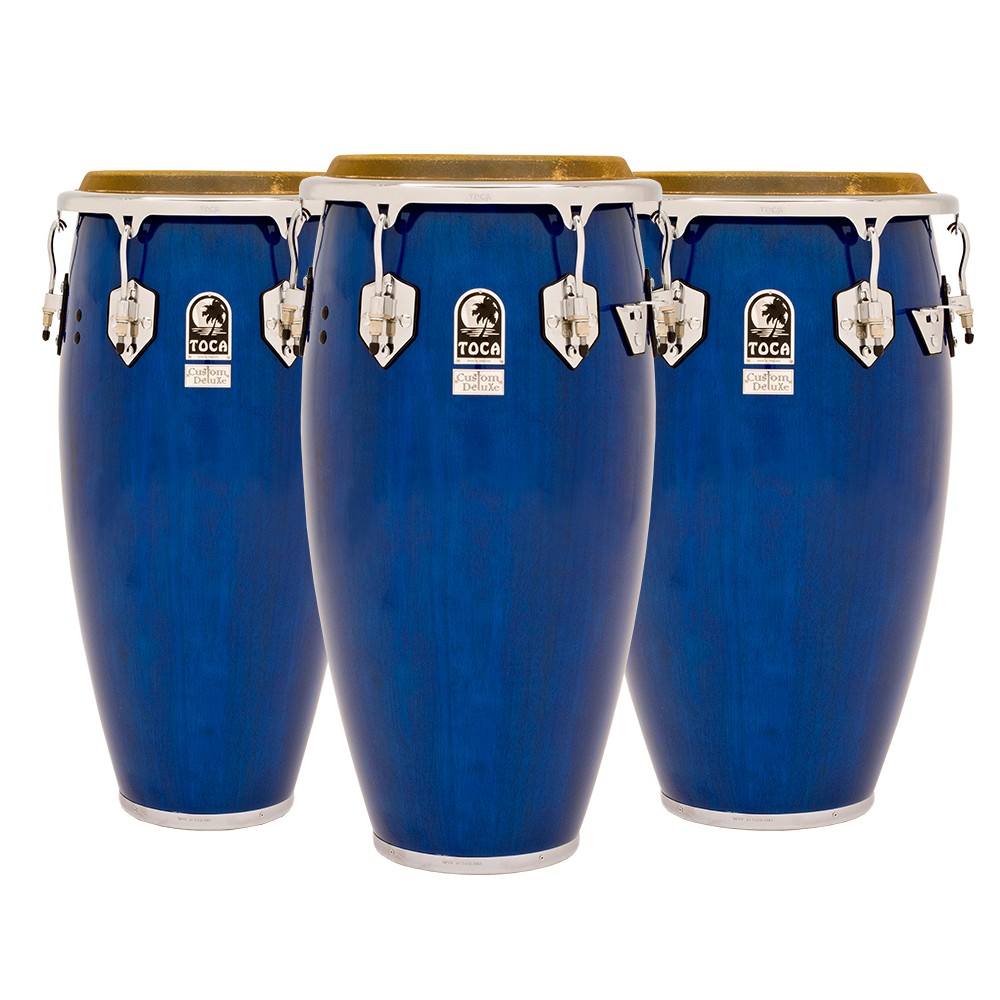 Custom Deluxe Wood Congas - Blue – TOCA Percussion