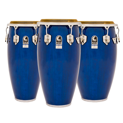 Custom Deluxe Wood Congas - Blue