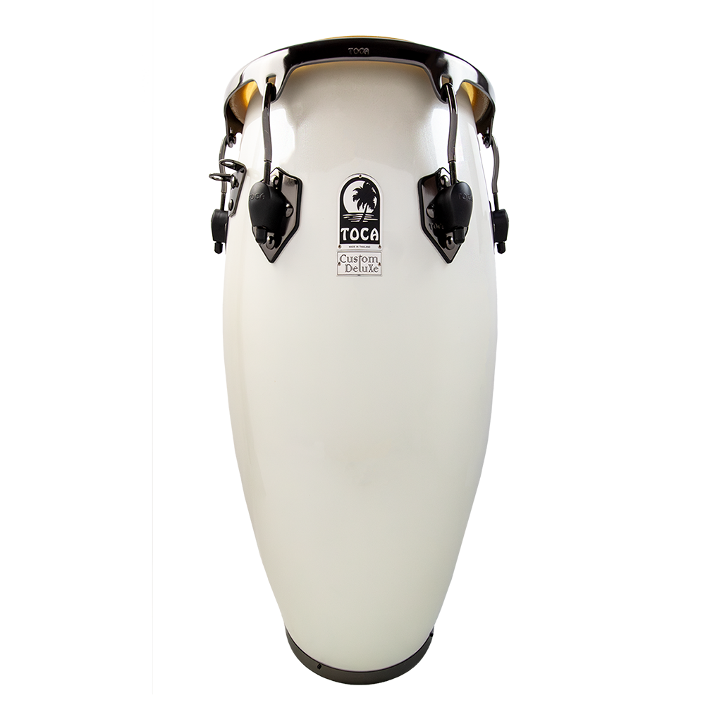 Custom Deluxe Fiberglass Congas - Margarita Blanca