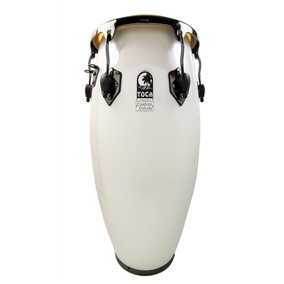 Custom Deluxe Fiberglass Congas - Margarita Blanca