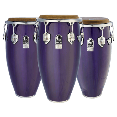 Custom Deluxe Wood Congas - Transparent Purple