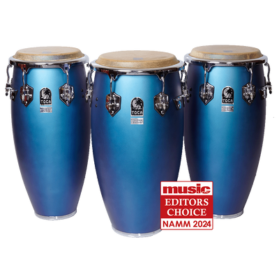 Custom Deluxe Wood Congas - Matte Blue