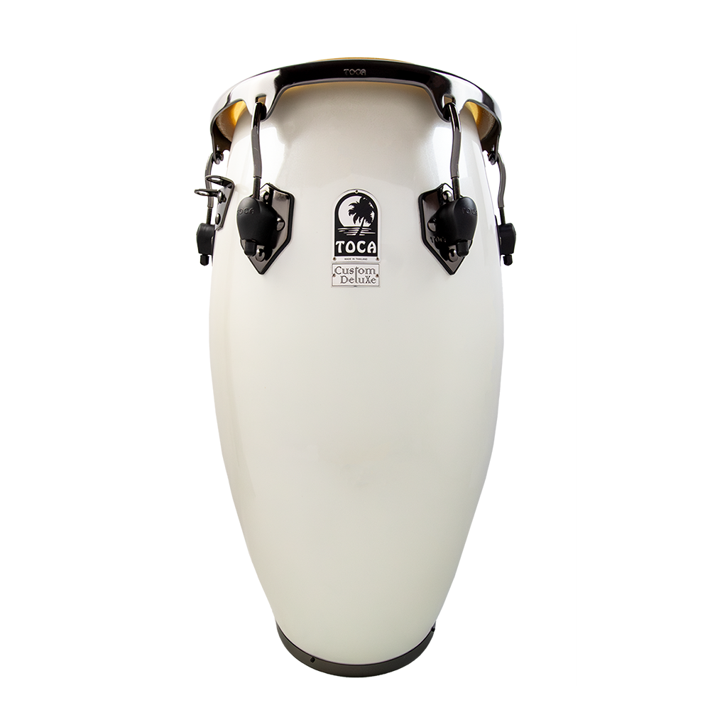 Custom Deluxe Fiberglass Congas - Margarita Blanca