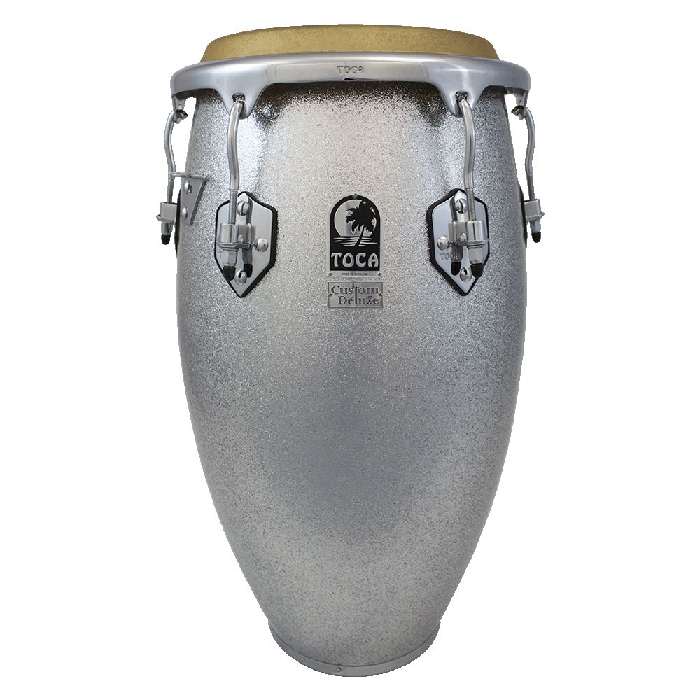 Custom Deluxe Fiberglass Congas - Silver Sparkle – TOCA Percussion