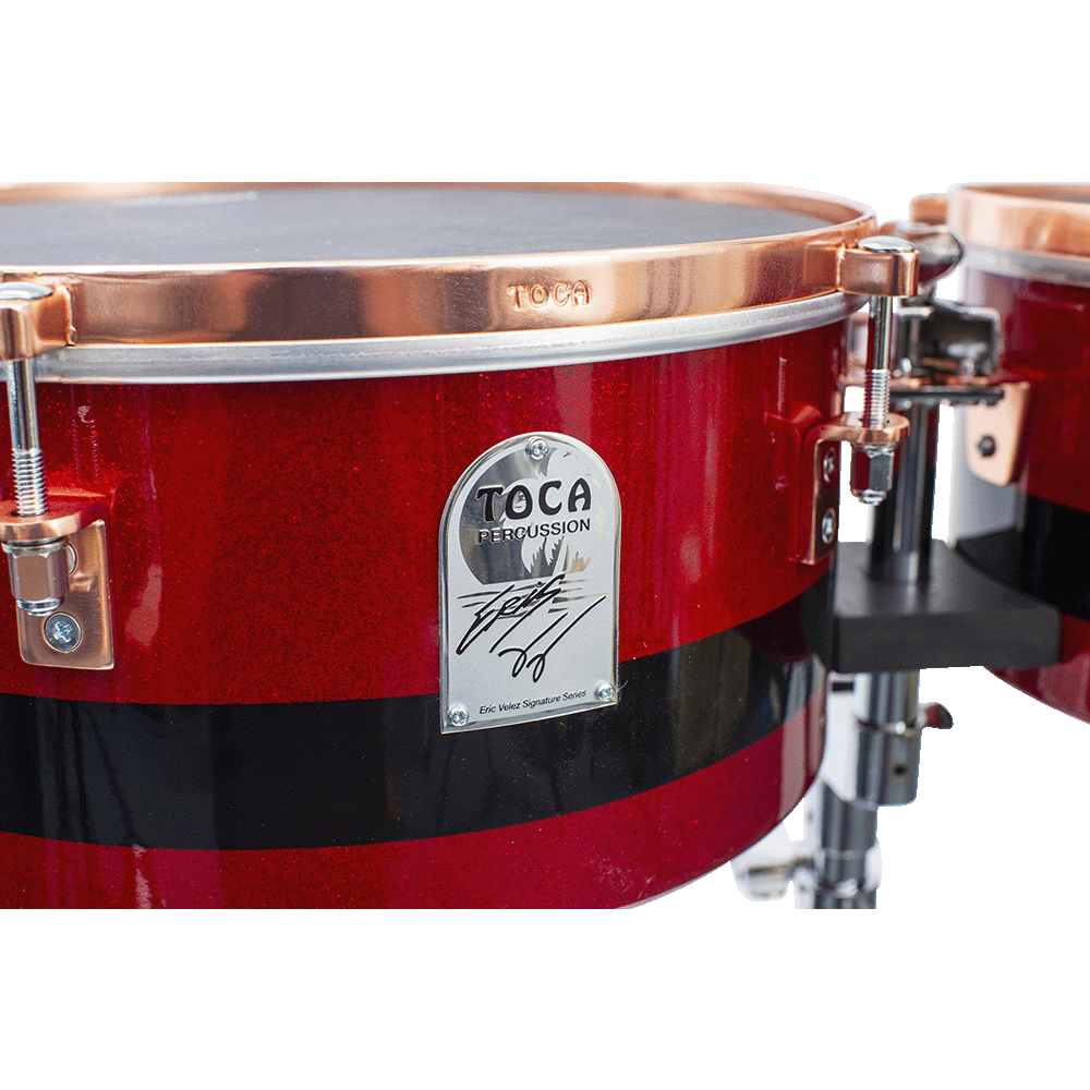 Eric Velez Signature Series Rojo Arándano Timbales – TOCA Percussion