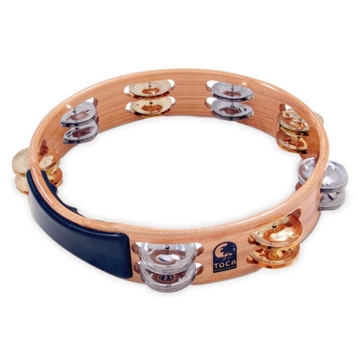 TOCA ウッドタンバリン　8 1/2 ヘッドあり　T1010-A Toca Acacia Wood Tambourine, 10