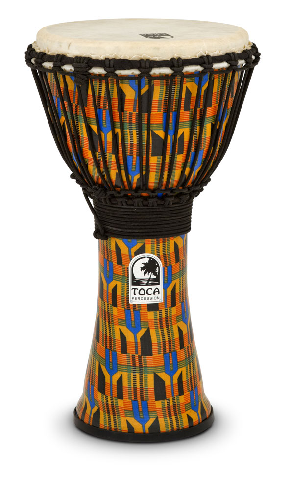 Toca Freestyle  Rope Tuned 10" Djembe, Kente Cloth